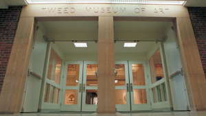 image view of the front entrance to the Tweed Museum of Art